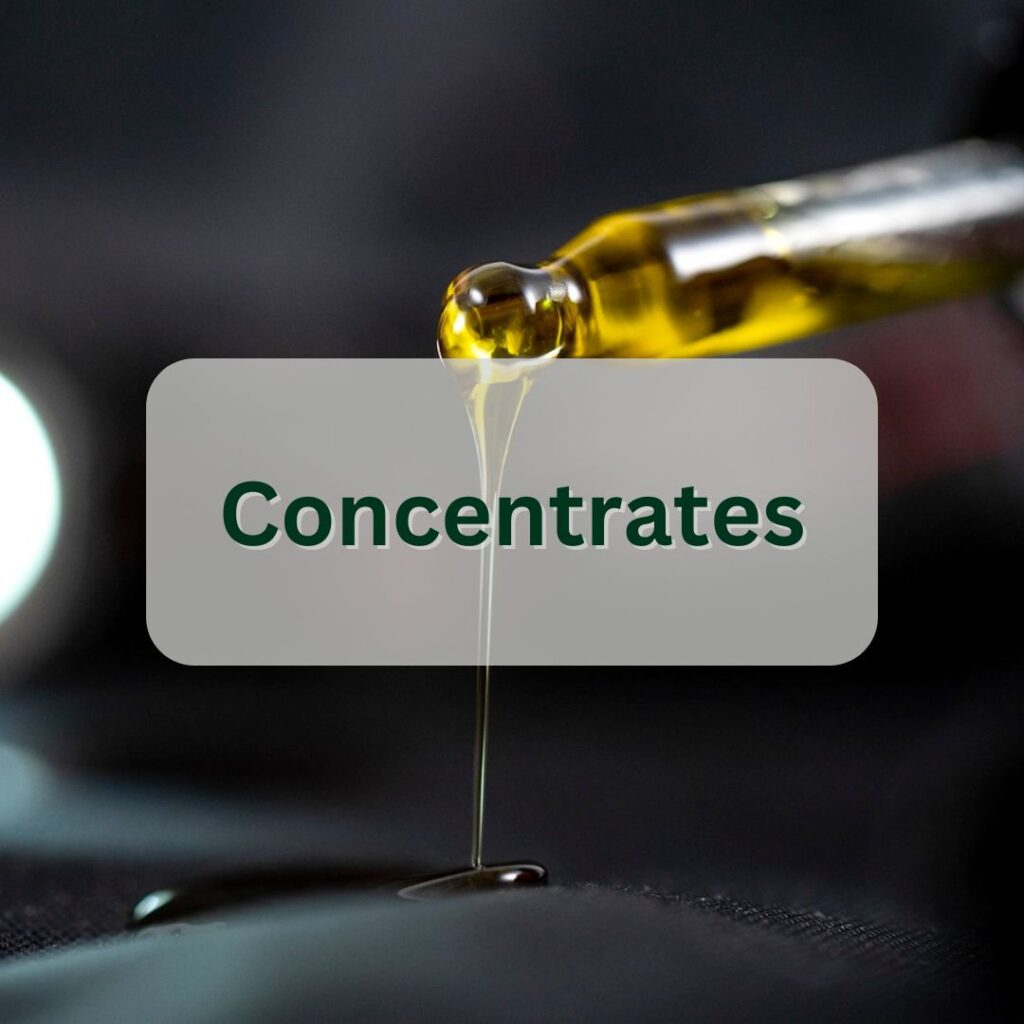 Concentrates cannabis industry data button