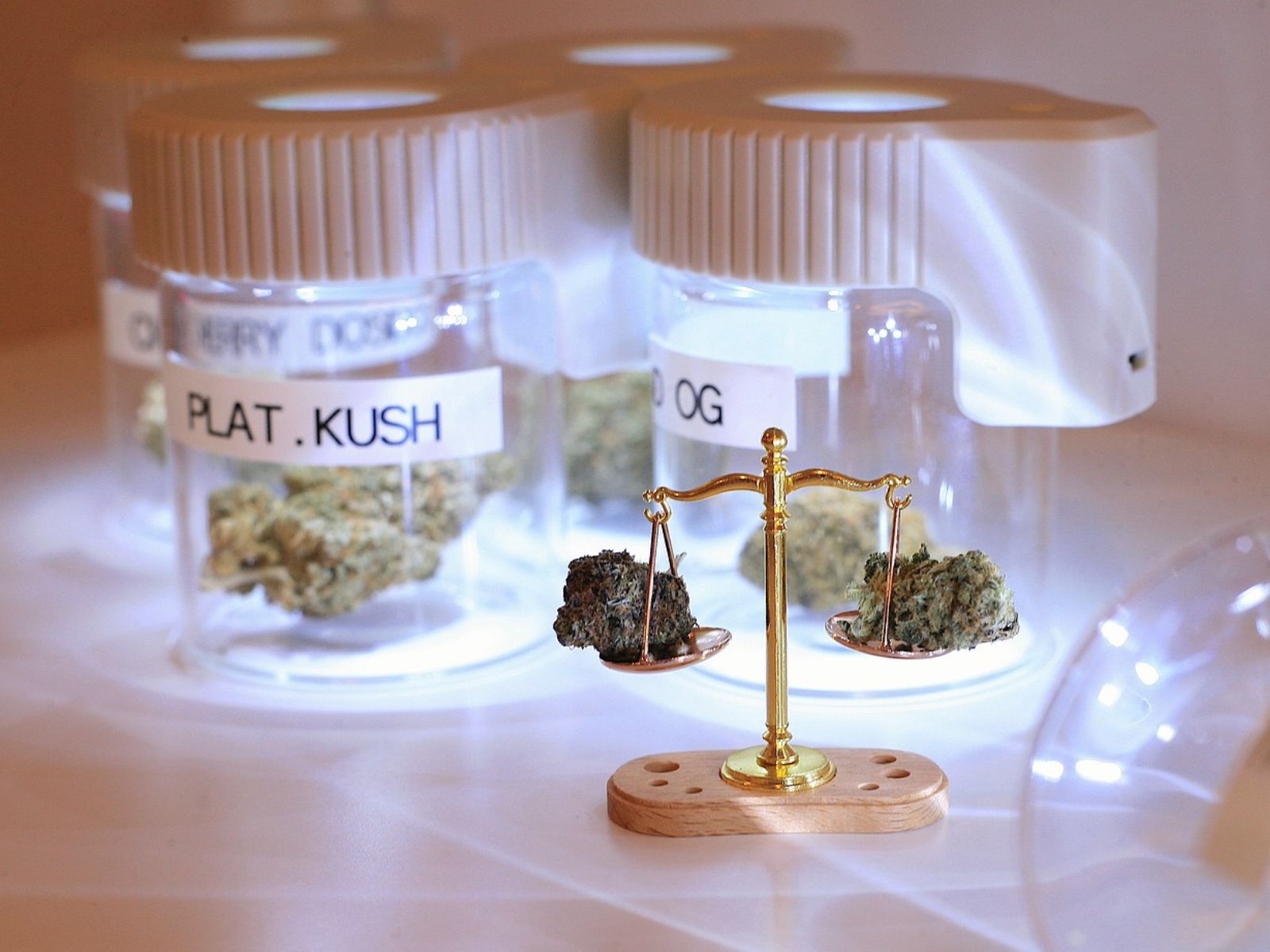 cannabis jars flower dispensary